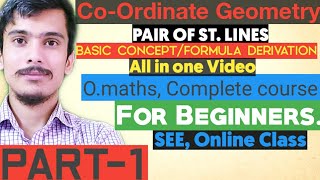 Class 10 optional math Pair of straight line  Basic concept and all formula  Akash sir [upl. by Lonne]