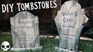 How to make Tombstones 💀 DIY Halloween Props [upl. by Eves751]