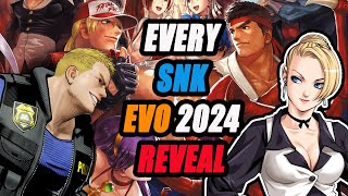 All The SNK Reveals From EVO 2024 [upl. by Ahsieit]