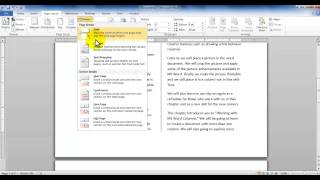 MS Word  Working with Columns [upl. by Neo300]