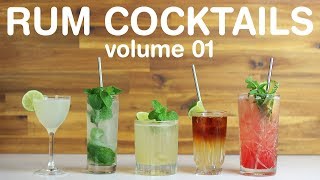 BEST RUM COCKTAILS  volume 01 [upl. by Ynaffets]