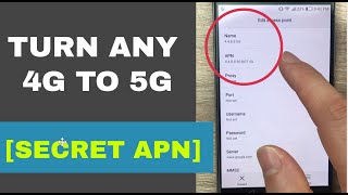 Secret APN that converts 4G to 5G on any network  Increase 4G Speed [upl. by Marline224]