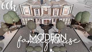 Modern family house  Bloxburg speedbuild 60k [upl. by Sancho]