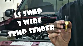 EASIEST WAY HOW TO RUN GAUGE ON LS SWAP WITH 3 WIRE COOLANT TEMP SENDER [upl. by Port490]