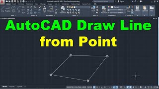 AutoCAD Draw Line from Point [upl. by Nnylhtak431]