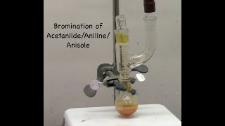 Bromination lab Acetanilide brominationAniline brominationAnisole bromination [upl. by Assenat]