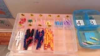 Montessori Math Activities Using Counting Beads [upl. by Alda13]