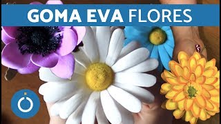 GOMA EVA FLORES  CÓMO HACER FLORES de FOMI [upl. by Shum28]