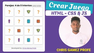 Como CREAR un JUEGO Web desde CERO con HTML CSS amp JavaScript [upl. by Aihsoj]