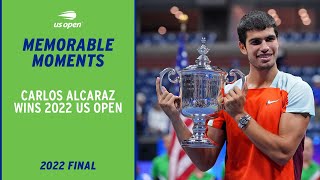 Carlos Alcarazs Trophy Presentation  2022 US Open [upl. by Ebberta]