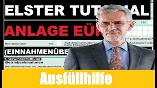 Einnahmenüberschussrechnung Elster  Anlage EÜR Elster  Steuererklärung Kleingewerbe [upl. by Aidualk]