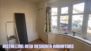 Installing anthracite designer radiators [upl. by Niddala]