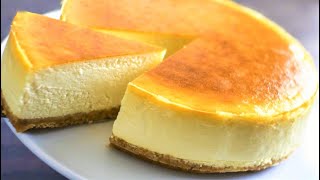 Simple New York Style Cheese Cake  Cheesecake Recipe Easy [upl. by Coney]