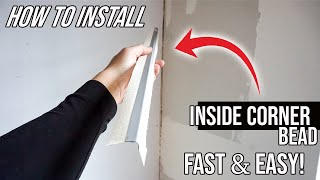 How To Install Inside Corner Bead Paper Faced Metal Bead On Drywall  EASY DIY For Beginners [upl. by Iramo222]