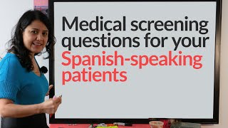 Questions medical workers need to ask Spanishspeaking patients covid19 flu cold amp more [upl. by Honorine]