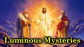 Misterios Luminosos  Santo Rosario en inglés con letra  The Holy Rosary  Luminous Mysteries [upl. by Fenwick]