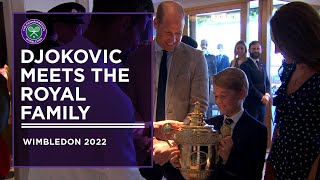 Novak Djokovic Meets The Royals  Wimbledon 2022 [upl. by Kerk]