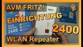 Einrichtung amp Konfiguration AVM FRITZ WLAN Repeater 2400 [upl. by Adirem]