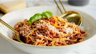 Traditional Spaghetti Bolognese Classic Italian Sauce [upl. by Chrisse]